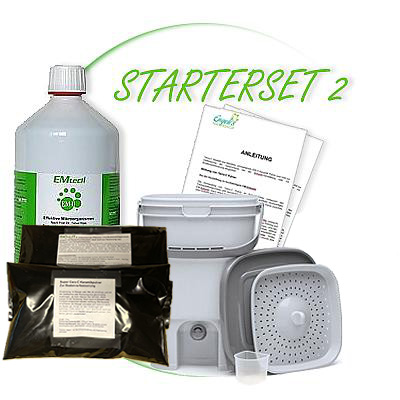 Starter-Set - Original EM Bokashi Eimer 19 Liter (made in Japan)